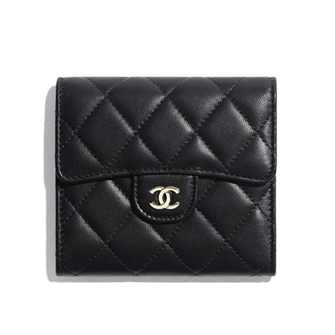 chanel tri-fold wallet caviar|Classic Small Flap Wallet Lambskin & Gold.